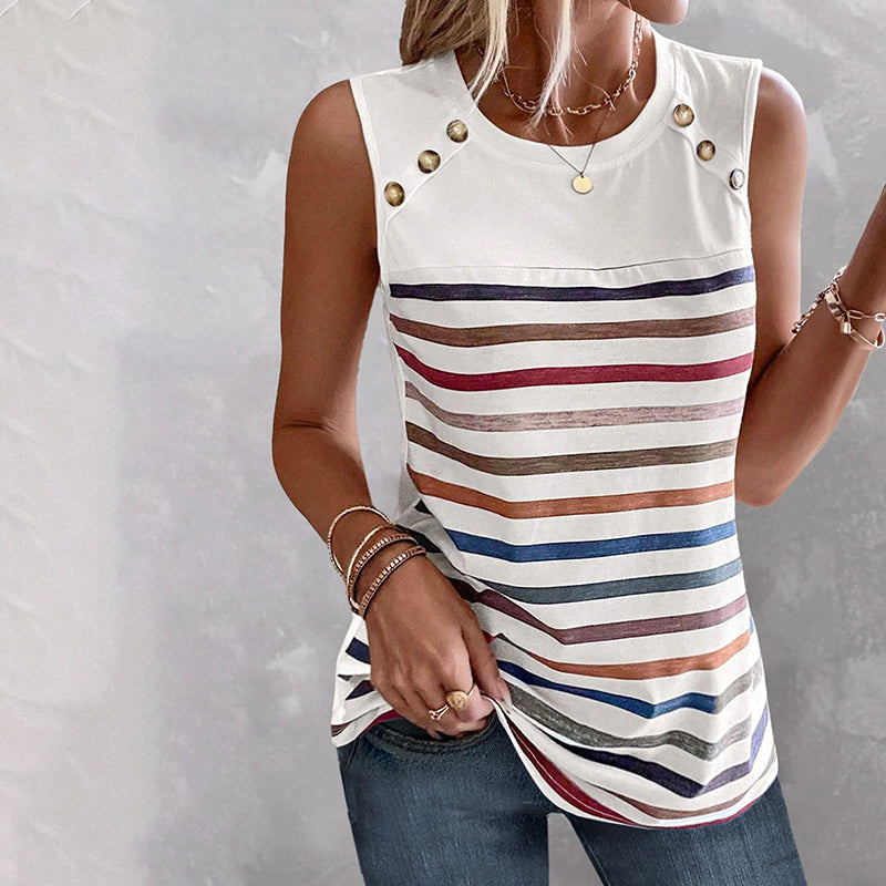 Casual Striped Tank Top