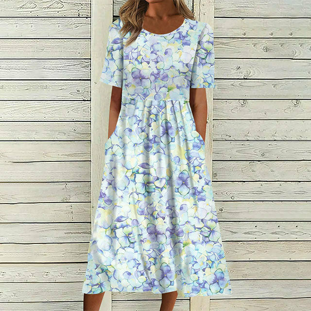 Casual Floral Print Dress