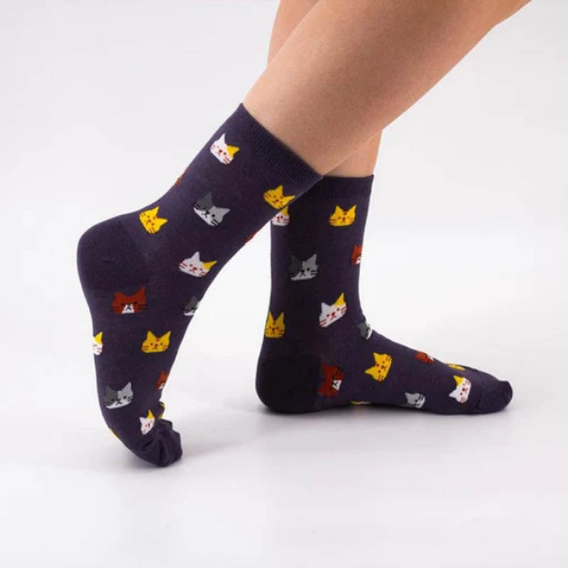 Cat Print Casual Socks