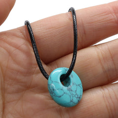 Vintage Natural Stone Pendant Necklace