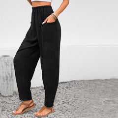 Casual Solid Colour Trousers