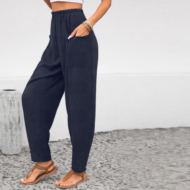 Casual Solid Colour Trousers