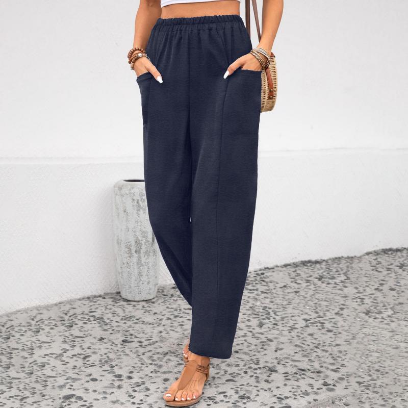 Casual Solid Colour Trousers