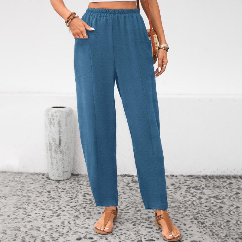 Casual Solid Colour Trousers