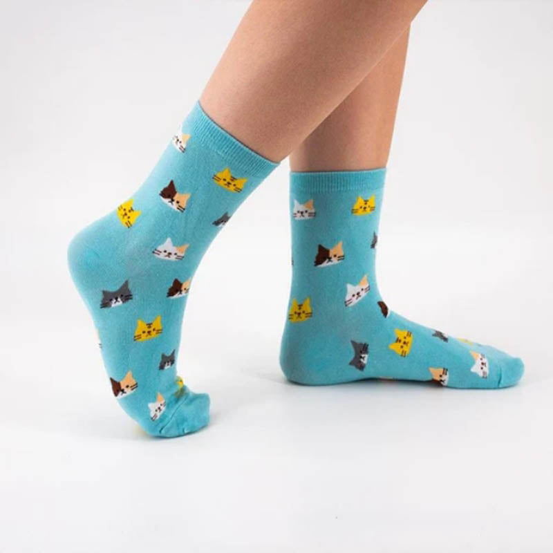 Cat Print Casual Socks