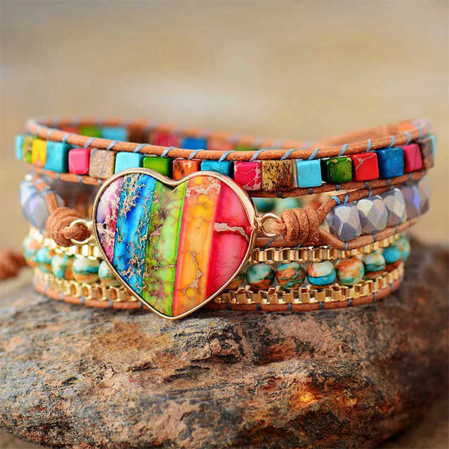 Heart Shaped Bohemian Colorful Bracelet