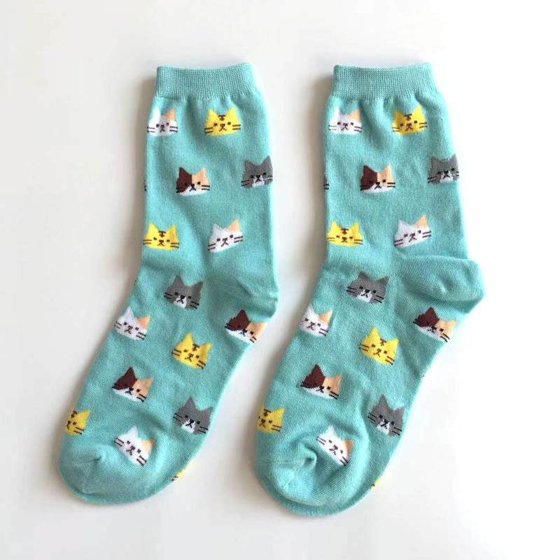 Cat Print Casual Socks