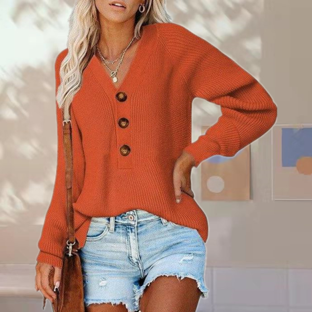 Casual Solid Knitted Sweater