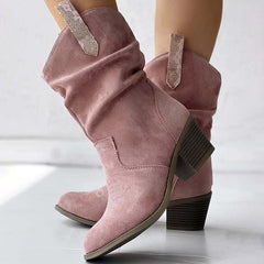 Vintage Chunky Heel Boots