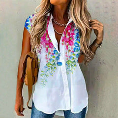 Casual Floral Print Blouse