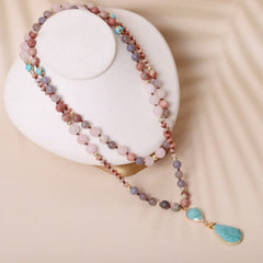 Bohemian Beaded Pendant Necklace