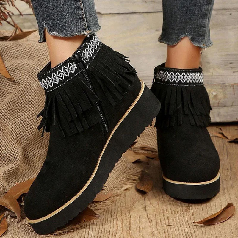 Vintage Fringed Boots