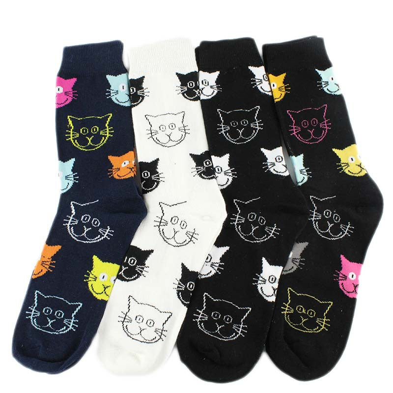 Cat Pattern Casual Socks