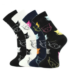 Cat Pattern Casual Socks