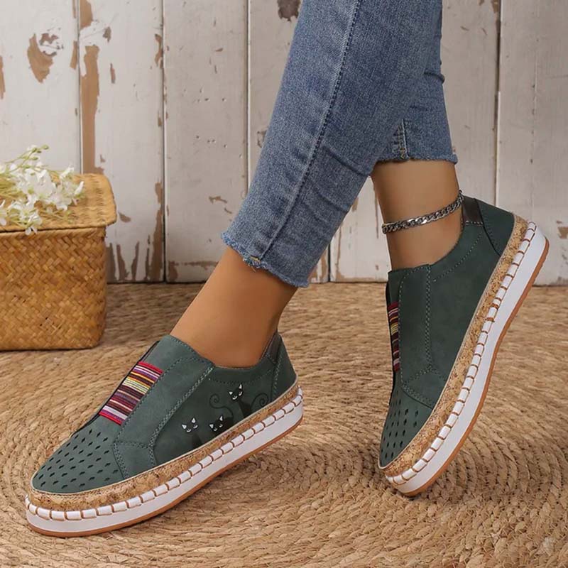 Casual Cat Print Shoes