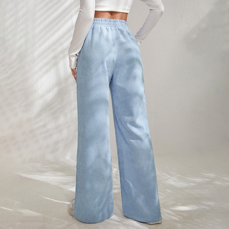 Casual Solid Colour Trousers