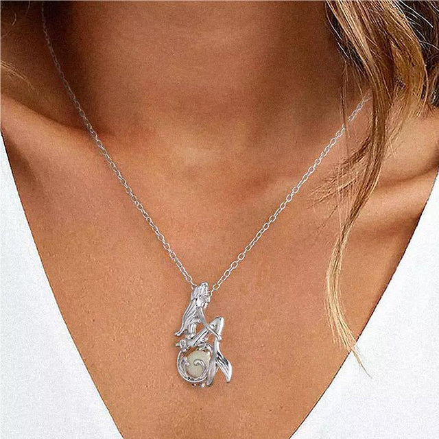 Luminous Mermaid Pendant Necklace