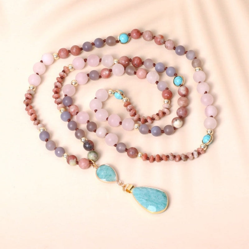 Bohemian Beaded Pendant Necklace