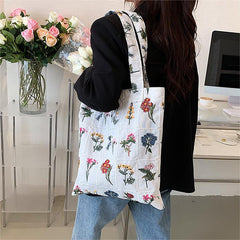 Floral Embroidered Canvas Bag