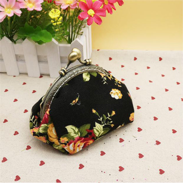 Floral Retro Coin Purse