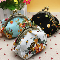 Floral Retro Coin Purse