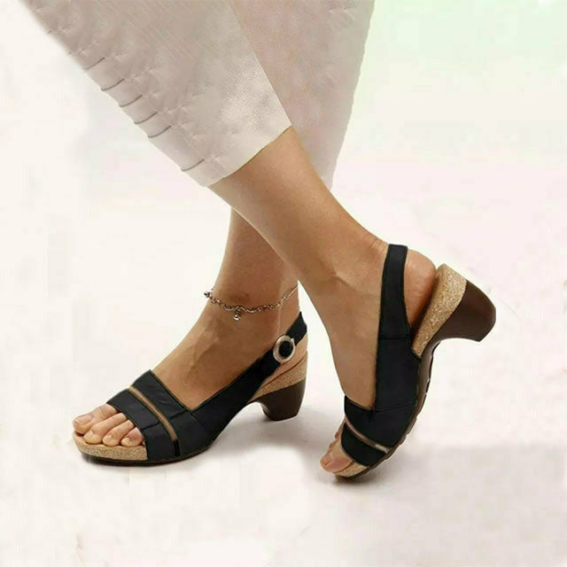 Vintage Block Heel Sandals