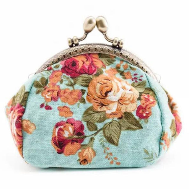 Floral Retro Coin Purse