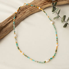 Boho Colorful Beaded Necklace