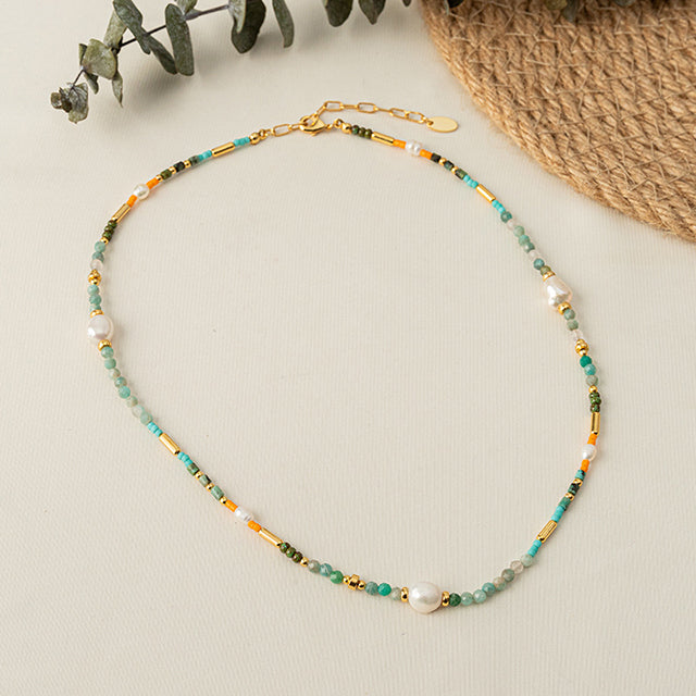 Boho Colorful Beaded Necklace