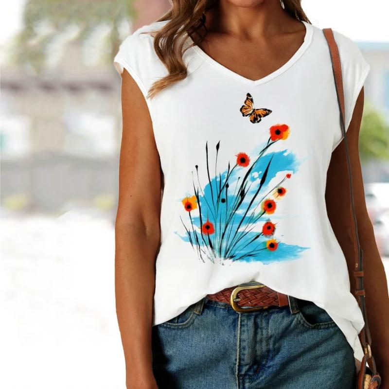 ã€?00% Cotton】Nature Print Casual Tank Top