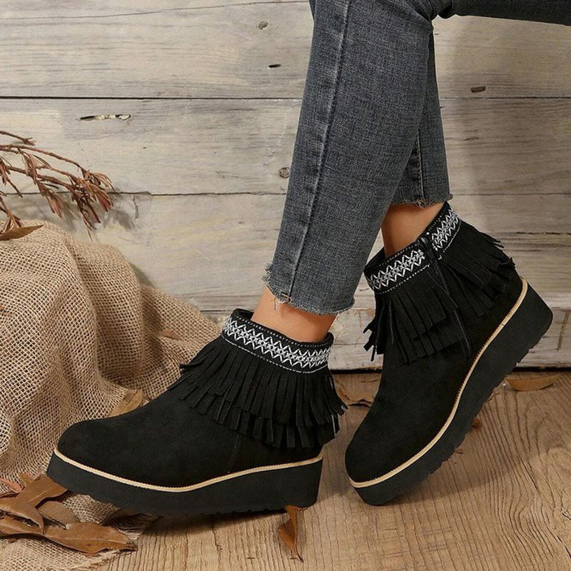 Vintage Fringed Boots