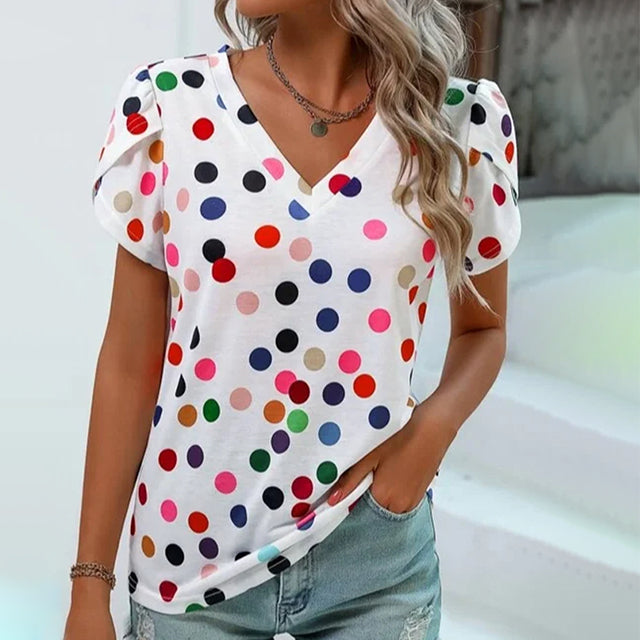 Polka Dot Casual T-Shirt