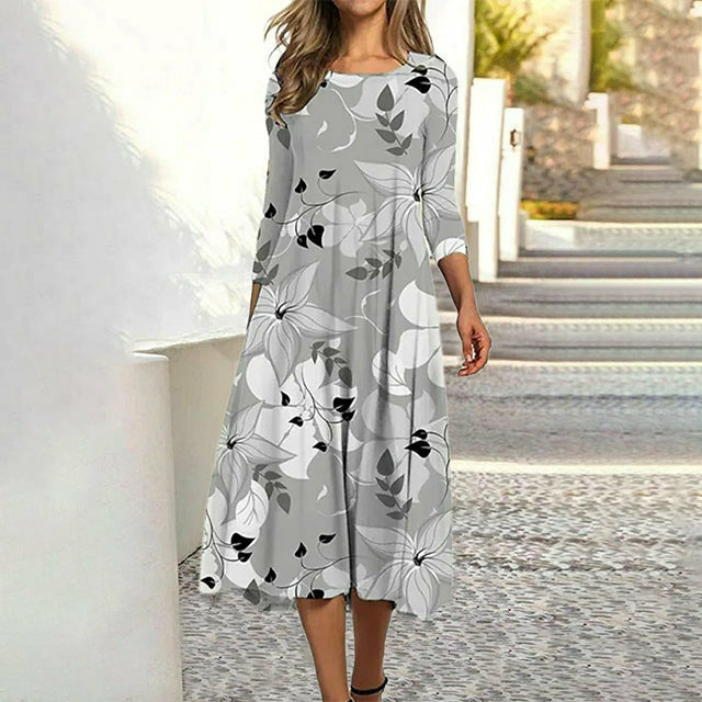 Casual Floral Print Dress