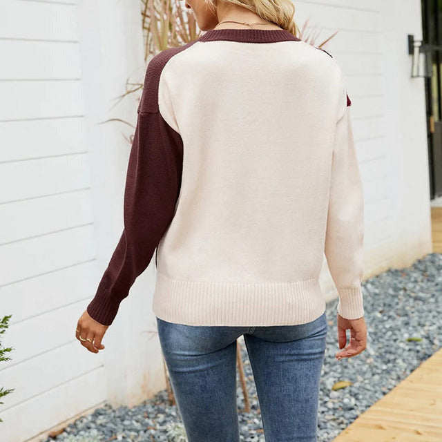 Casual Striped Knit Sweater