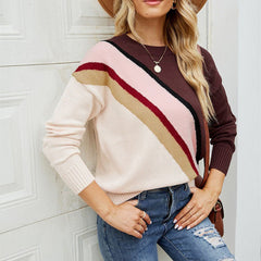 Casual Striped Knit Sweater