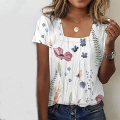 Casual Floral Print T-Shirt