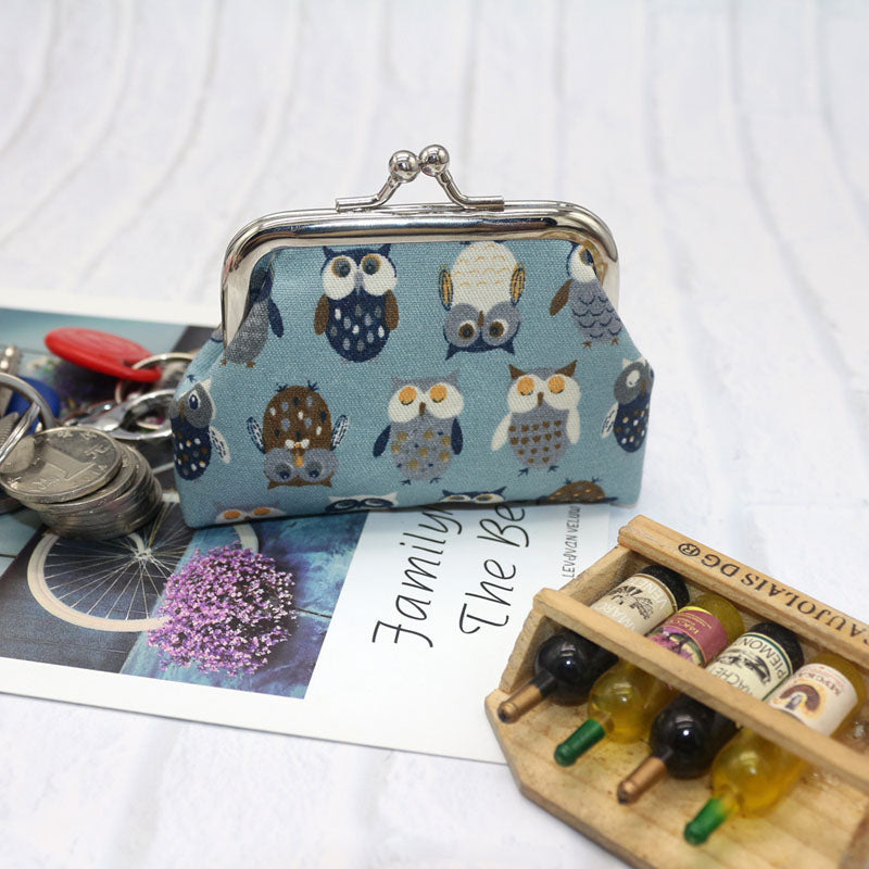 Creative Owl Print Coin Purse