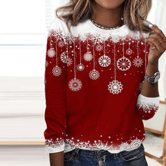 Casual Christmas Print T-Shirt