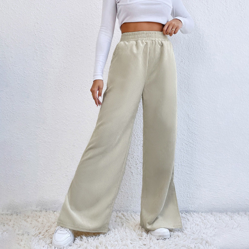 Casual Solid Colour Trousers