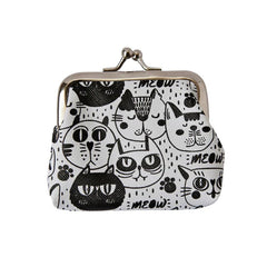 Cat Print Coin Purse