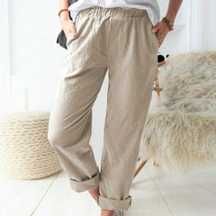 Solid Color Casual Pants