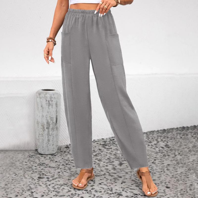 Casual Solid Colour Trousers