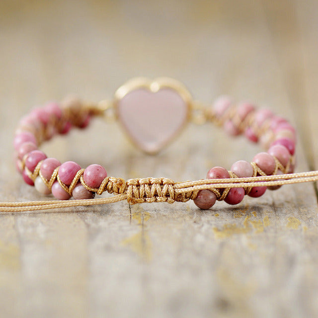 Elegant Heart Beaded Bracelet