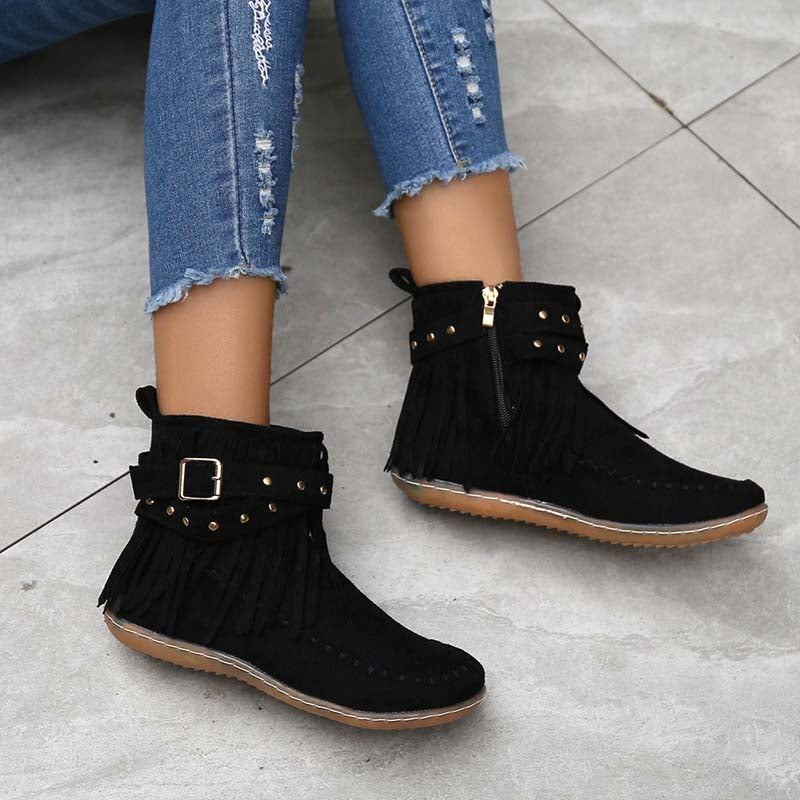 Vintage Fringed Boots