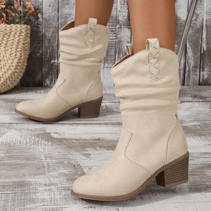 Vintage Chunky Heel Boots