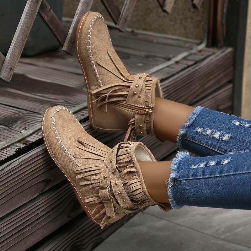 Vintage Fringed Boots