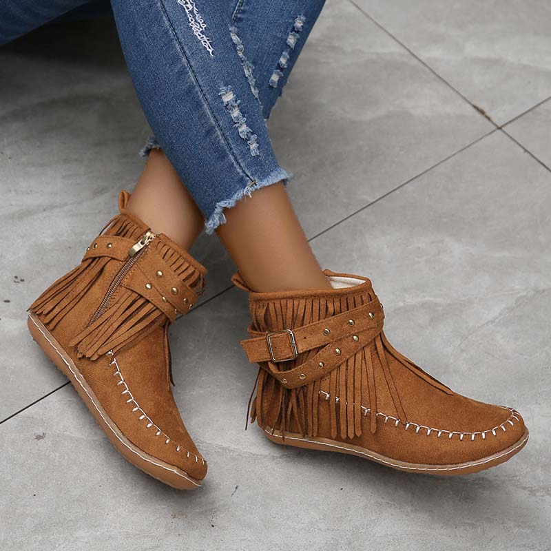 Vintage Fringed Boots