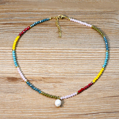 Colorful Beaded Pendant Necklace