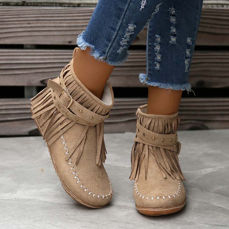 Vintage Fringed Boots