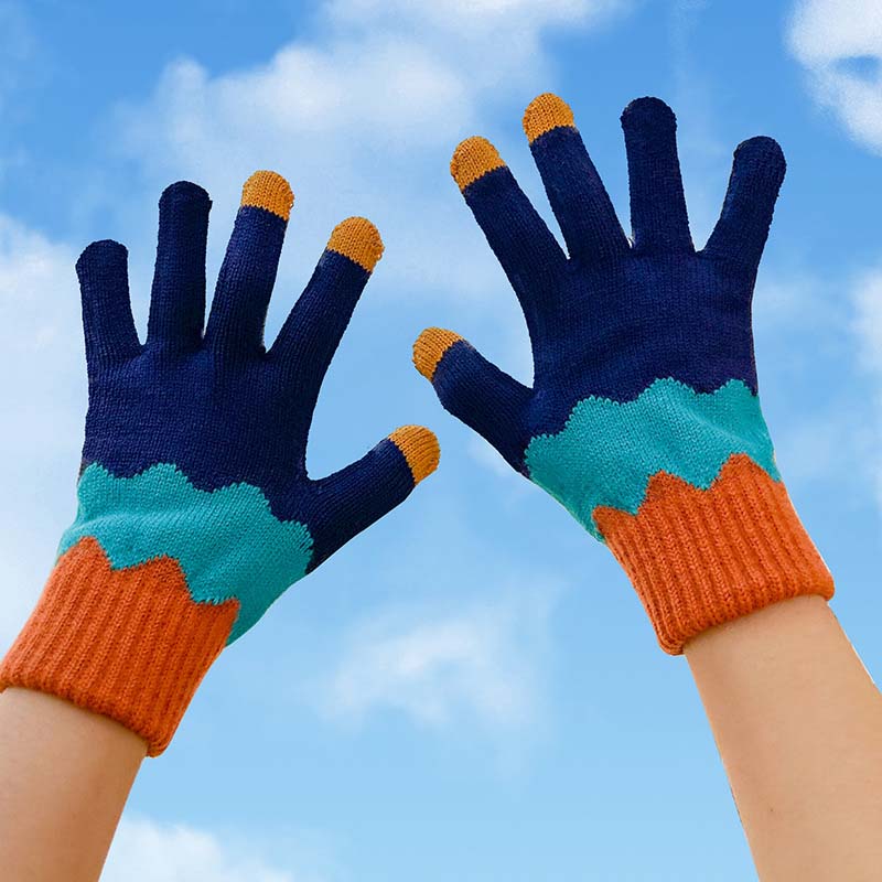 Casual Colour Block Gloves